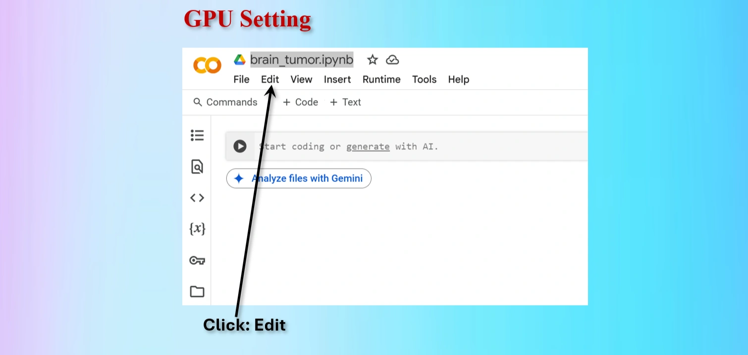 Click Edit 