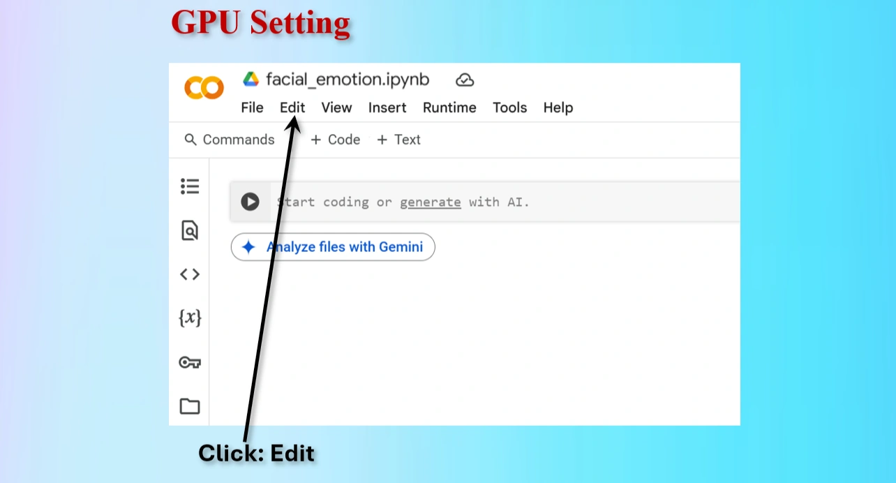 Click Edit 
