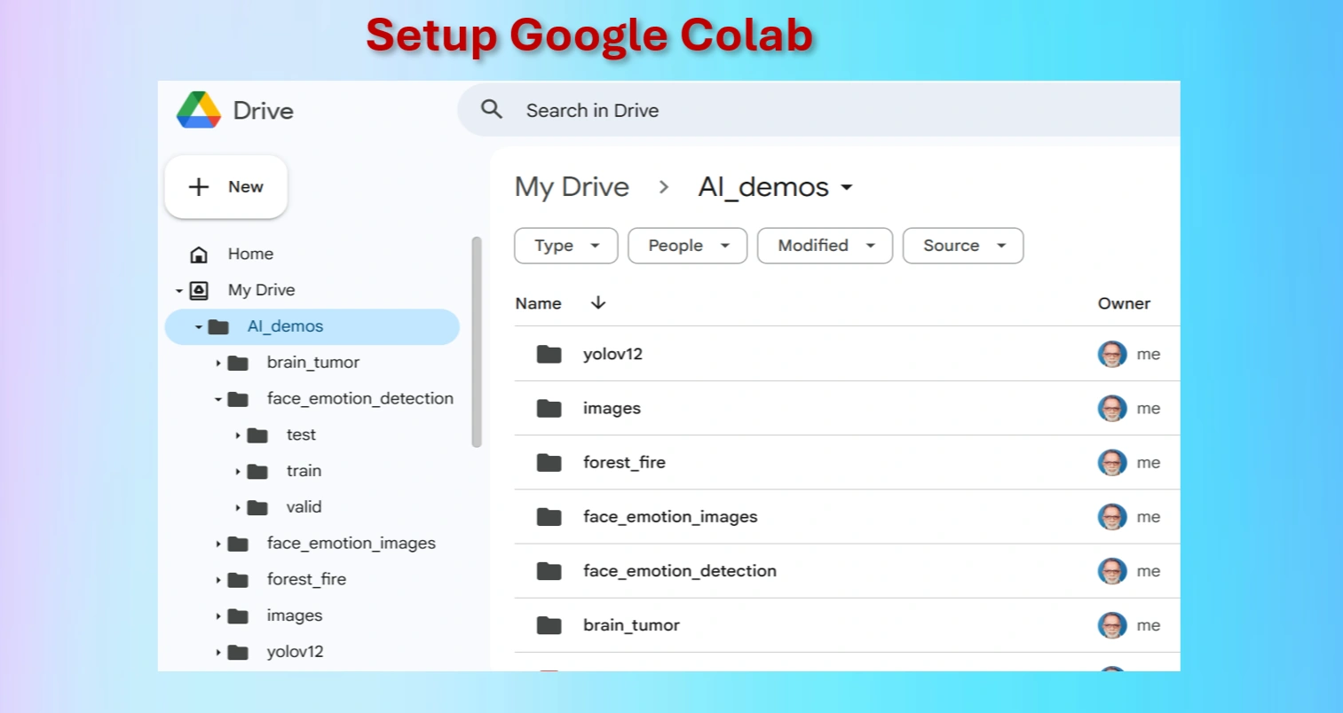 Uploaded Google Colab settings