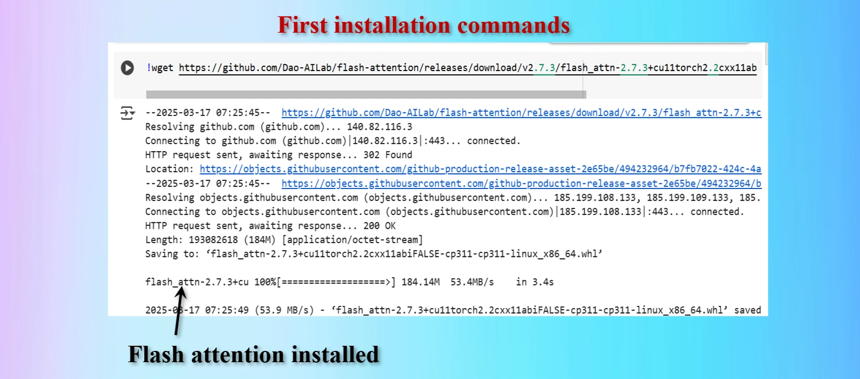 First command 