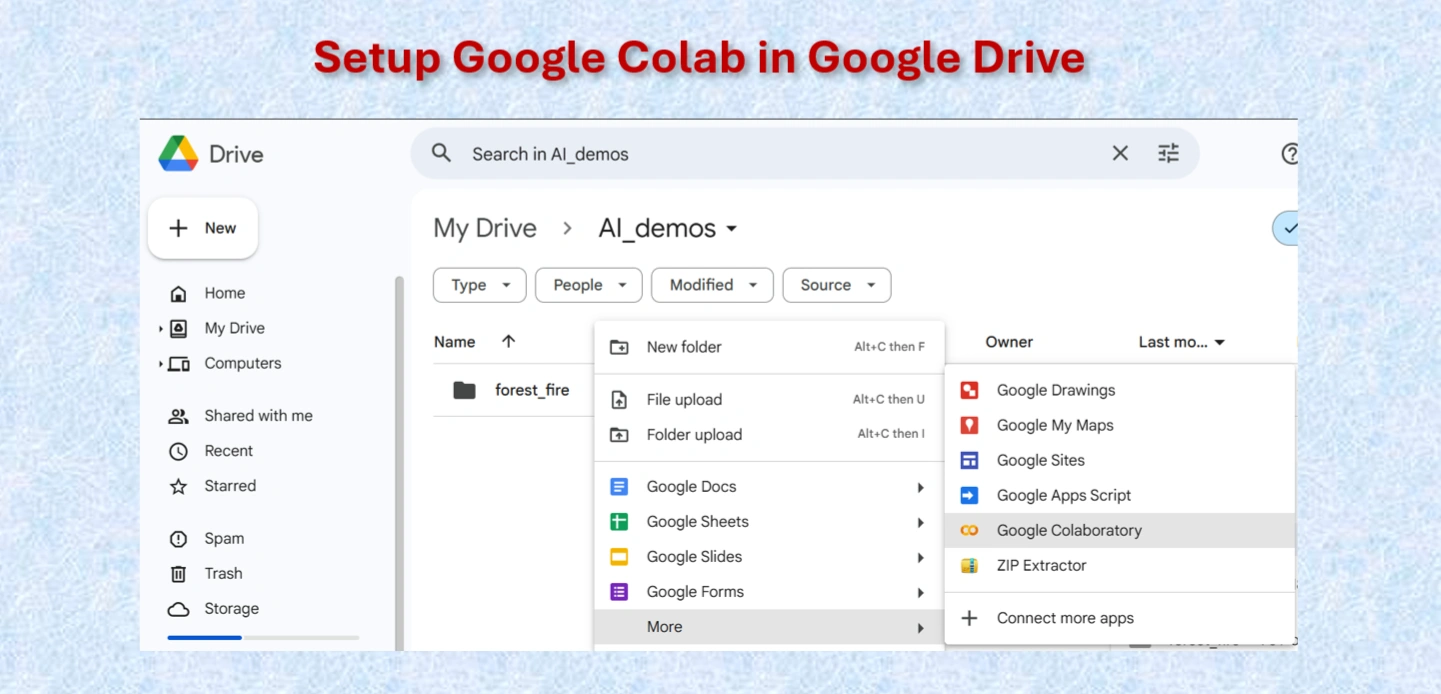 Uploaded Google Colab settings