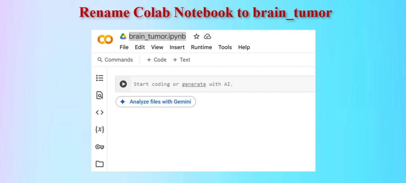 Rename Google Colab 