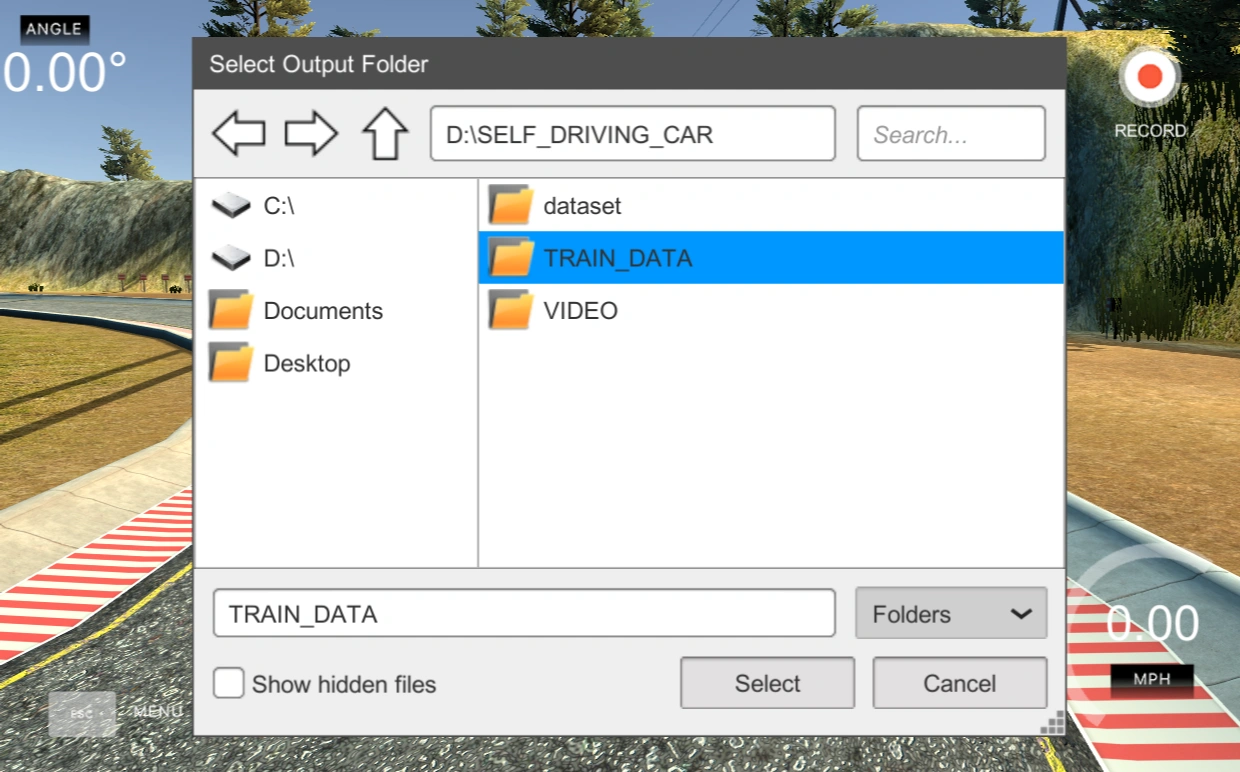 Deep learning model for predicting steering commands